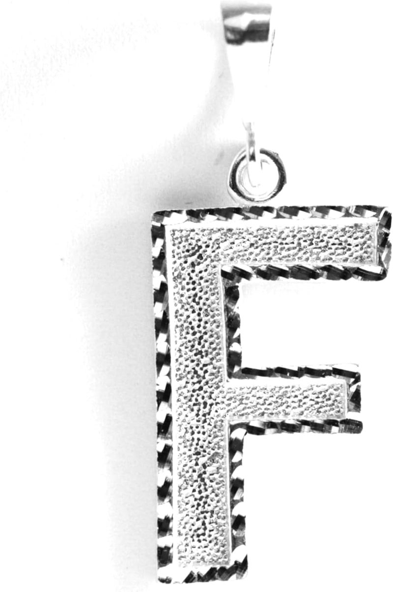 Deidreamers Personalized 1.0 Inch Solid.925 Sterling Silver Initial A-Z Charm - Image 1